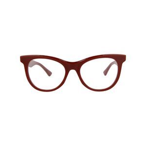 Bottega Veneta Round-Frame Acetate Optical Frames Red Womens